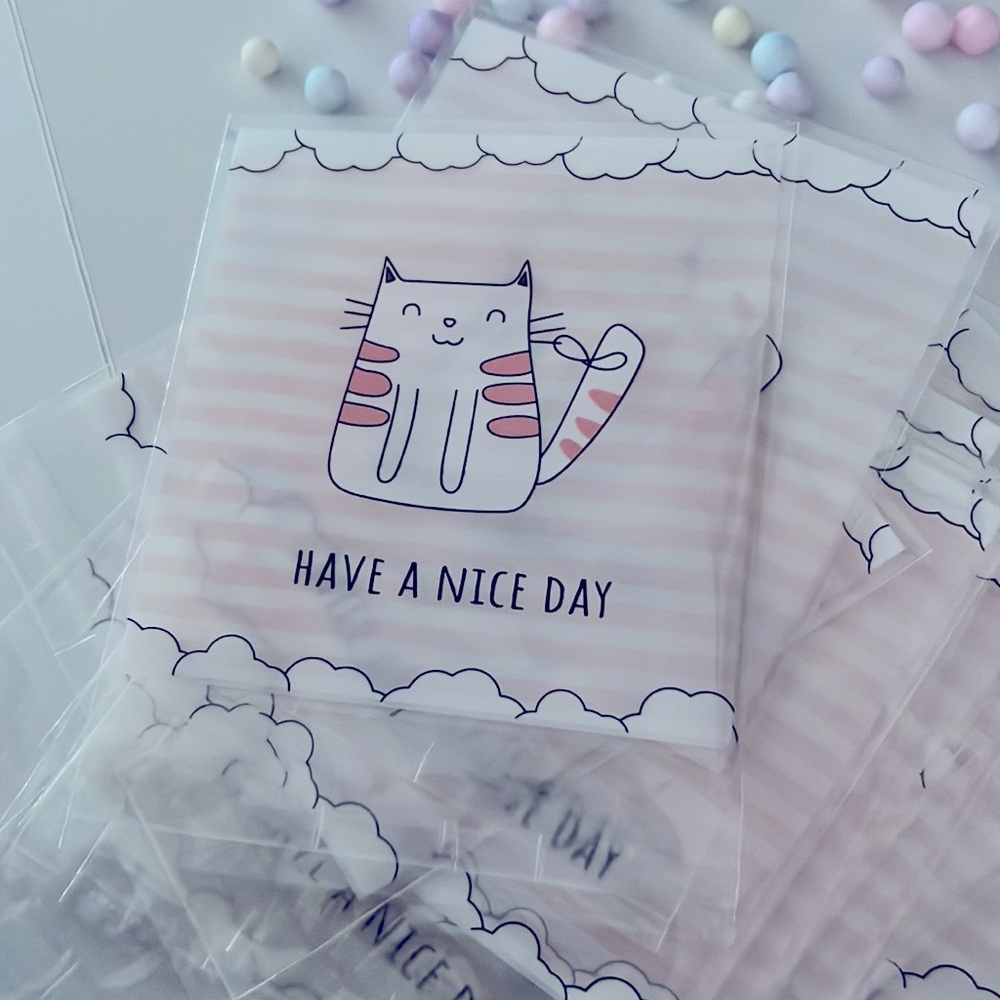 3/25$ 25 pcs Have a Nice Day Treat Bags Favor Bags 3.8"x3.8" Inches